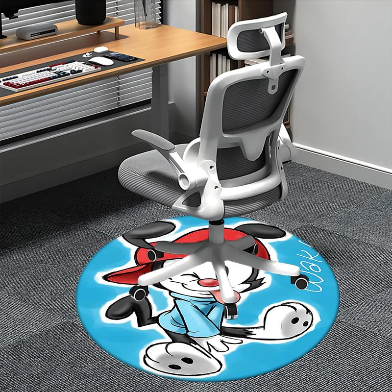 

,Wakko Chair mat Round Rug-Office carpet, Machine Washable, Non-slip, Suitable for Living Rooms, Bedrooms, Entryways, and Holiday-themed Dec 80cm by 80cm