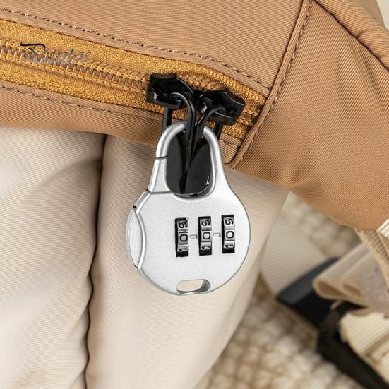 Combination Lock 3 Digit Padlock User-Friendly Compact Design Portable Multipurpose Resettable Travel Suitcase Password Lock