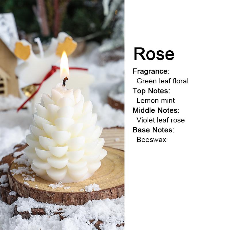 1PC Fragrance Ornaments Party Soybean Wax Blend Gifts Stereo Christmas Ornament Simulation Pine Cone Home Decor 2 Colors