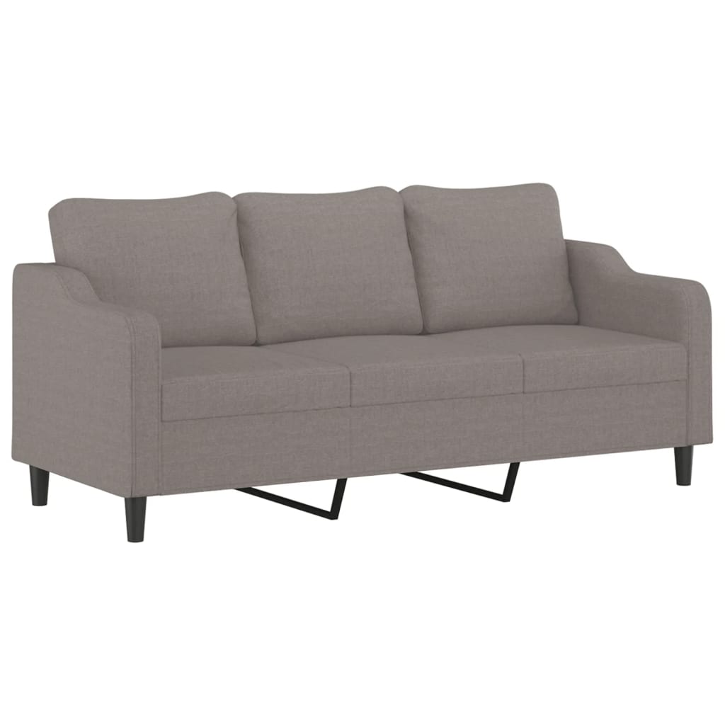 Vidaxl 3-Piece Lounge Set With Cushions, Taupe, Fabric