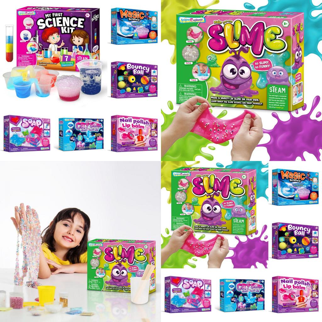 Spannende Wetenschapsmagie Set Voor Kinderen Met Slijm Kristallen En Zeep Maak Experimenten