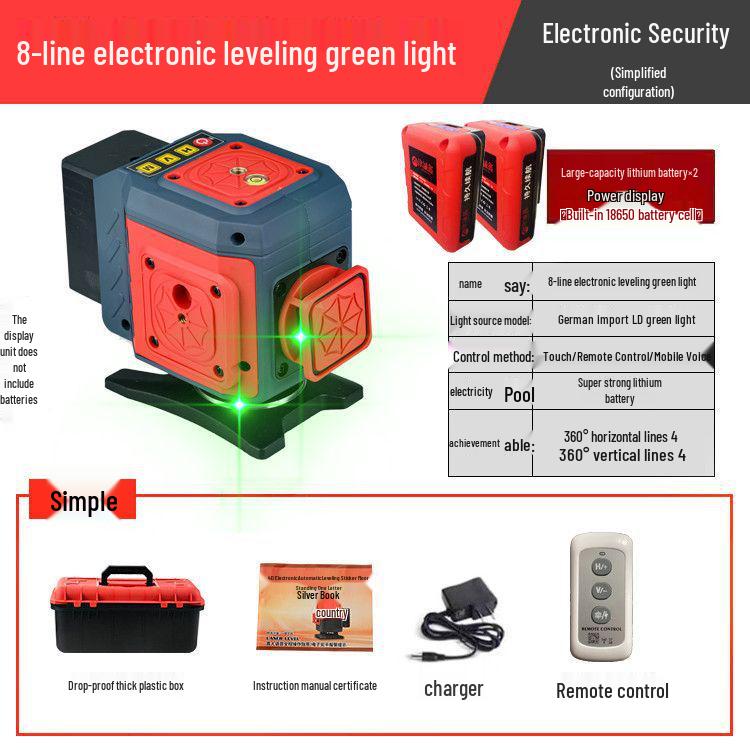 Anping Super Bright Infrared Green Laser Level: High Precision, Automatic Leveling with 8/12/16 Lines