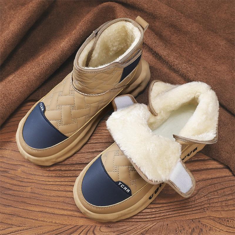 Golden Sapling Stivali da Uomo Scarpe Invernali 2025 Scarpe Firmate Calde con Pelliccia Stivali da Neve Tessuto Piuma Antivento Uomo Piattaforma Scarp