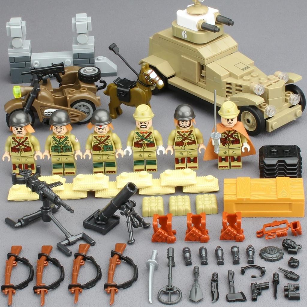 Żołnierz II Wojny Światowej Armia Japońska 89 92 Gąsienicowy Czołg Bojowy Model Broni Wojskowej Ciężki Pojazd Pancerny Typu Klocki Budowlane Cegły Zabawka