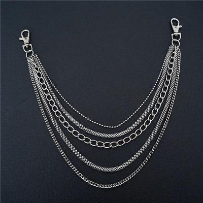 Ανδρική Punk Κουβανέζικη Μεταλλική Αλυσίδα Μέσης Πέντε Στρώσεων - Κρεμαστό Τάση Hip Hop