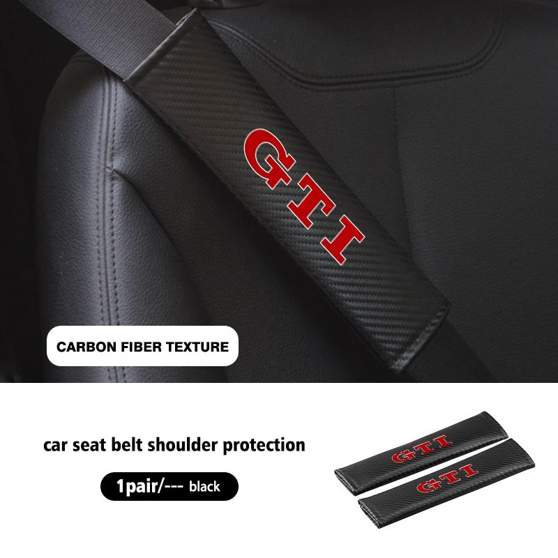 For Volkswagen VW Car Seat Belt Leather Safety Belt Shoulder Cover Protect Pad Beetle CC B5 B6 B7 EOS GTI MK2 MK4 MK5 MK6 Fx5