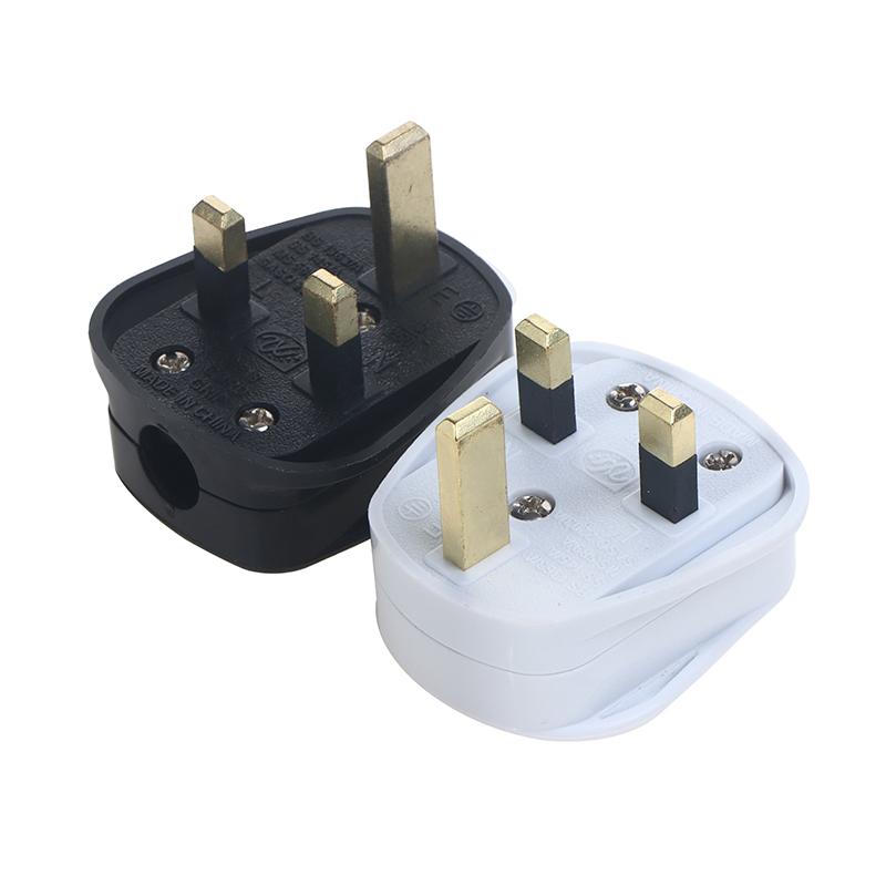 Inghilterra Spina di Alimentazione Rimovibile Bianco Nero 3 Pin Spina di Rete UK 13A Assemblaggio Elettrodomestico Cavo di Alimentazione Fusibile Connettore Cablaggio