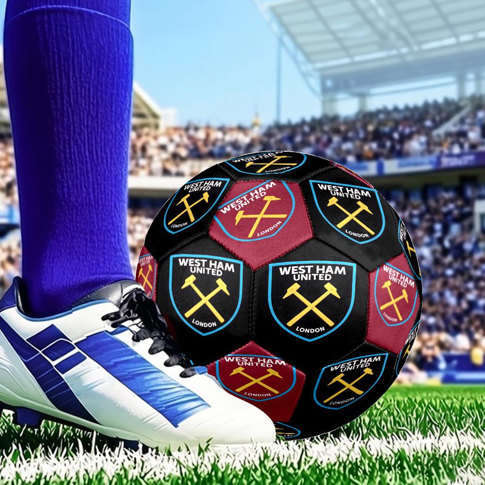 Ever-ton Football Club Crest Printed Size 5 Soccer Balls, Anti-Slip, Protective Football, Outdoor Sport, a Unique Gift Suitable for Birthday