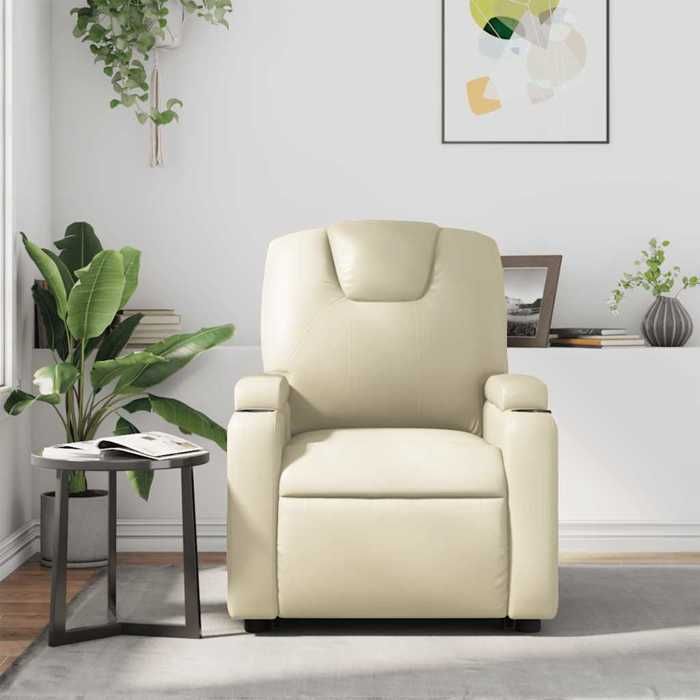 VidaXL Reclining Massage Armchair, Relaxation Chair with Cup Holders, Seat with Backrest and Armrests Living Room, 372397