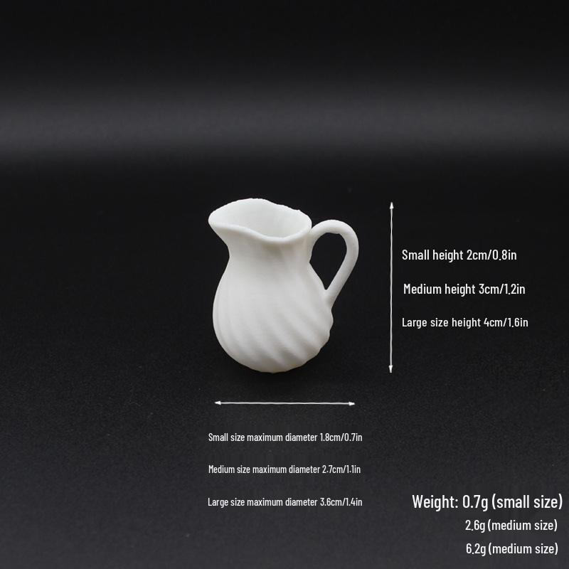 

Миниатюрная белая художественная ваза для декора кукольного домика Small