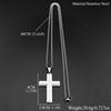 Christian Checkered Jesus Cross Pendant Necklace for Man Women Stainless Steel Gold Color Amulet Faith Hip Hop Chain Jewelry