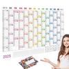 Yearly Wall Calendar Yearly Wall Planner With Adhesive Dots 74.2x52.5cm/29.21x20.67 Inch Paper Calendar Annual Wall Planner
