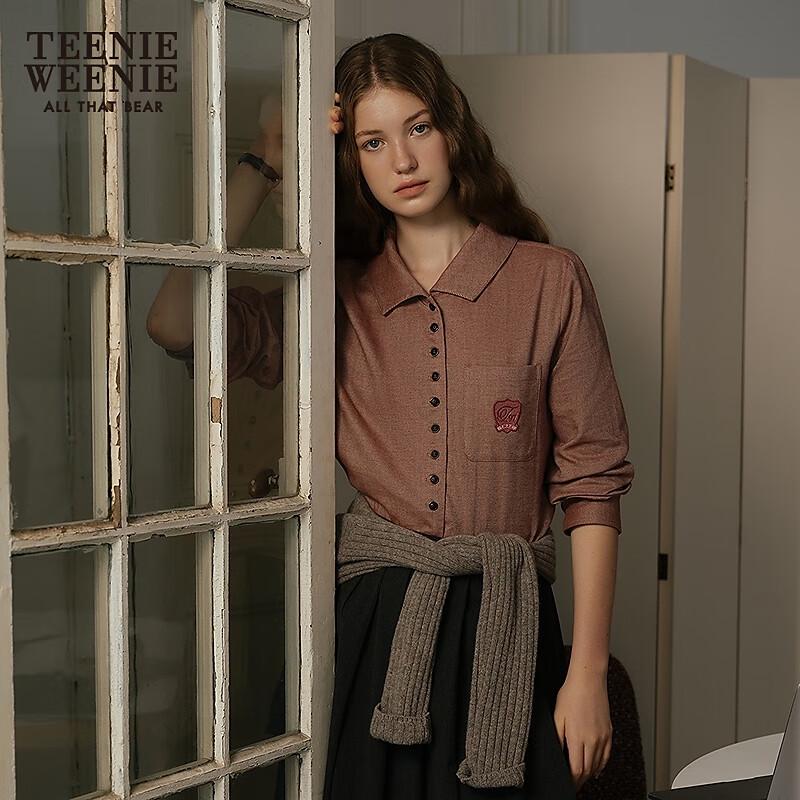 Teenie Weenie Women s Faux Denim Herringbone Shirt S