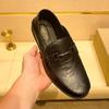 2026 Men's Genuine Leather Driving Moccasins - Classic Brown with Metal Buckle & Anti-Slip Rubber Sole for Casual and Business