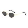 New Personalized Small Frame Cat Eye Sunglasses Fashionable Metal Sunglasses Repairing European and American Sunshades S