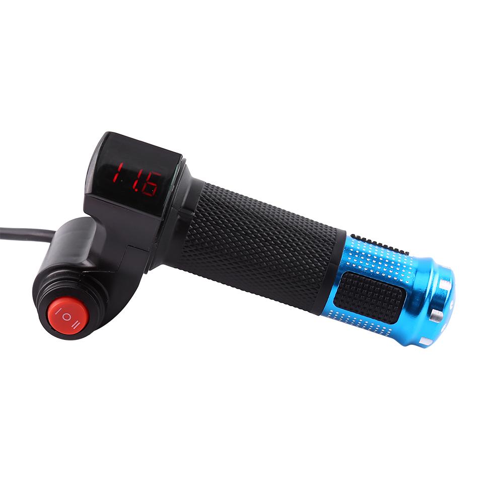 Throttle Grips With LED Display Screen Accelerator Handle For Electric Bike(golden)