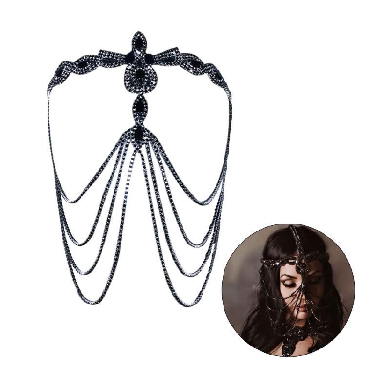 Mystique Enhancing Black Mask with Quality Rhinestones Costume Accessory Suitable for Various Party Gatherings