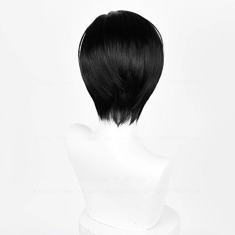 Wysokiej Jakości Peruka Cosplay Ivan Czarna Krótka Skalp Odporna na Ciepło Włosy Syntetyczne Peruki Cosplay Anime