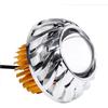 LED Motorcycle Headlights Bulb Motorcycle Headlight LED Projector Lens Single Halo Angel Devil Eye Spot Light Hi/Low Beam (white)