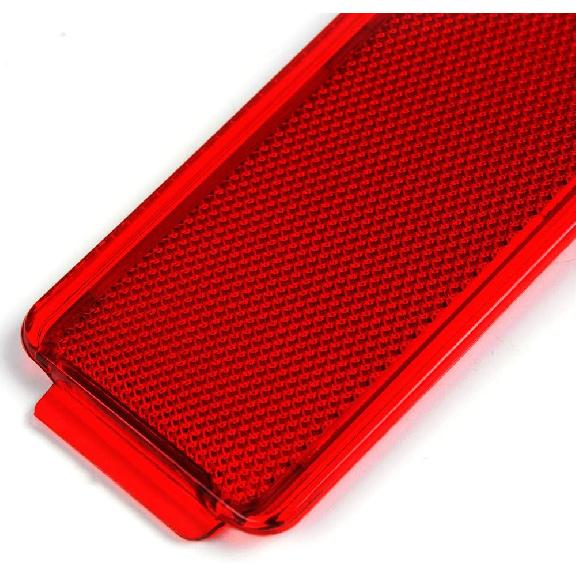 2 PCS Red Premium Interior Front Rear Door Entry Light Reflector Panels Compatible With Ford Super Duty F250 F350 F450 F550 1999-2007 / Excursion