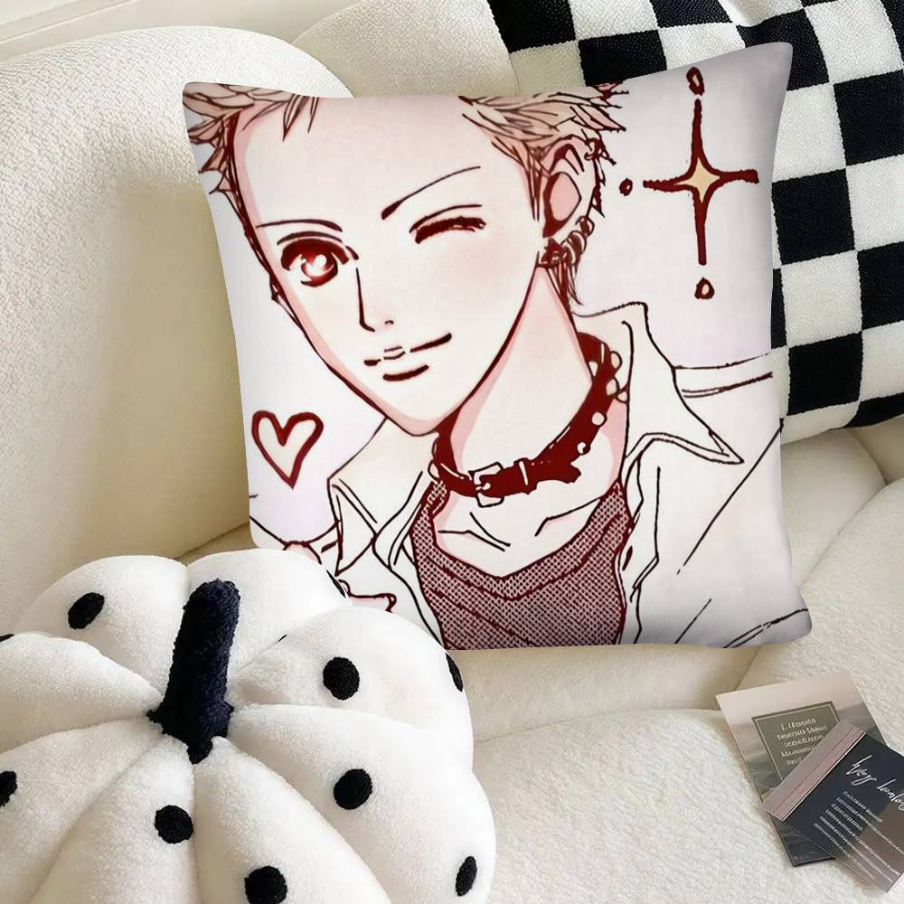 Популярная классическая японская аниме-подушка NANA, квадратная наволочка для спальни, дивана, отдыха, комфорта, автомобиля, домашнего декора. 16x16Inch