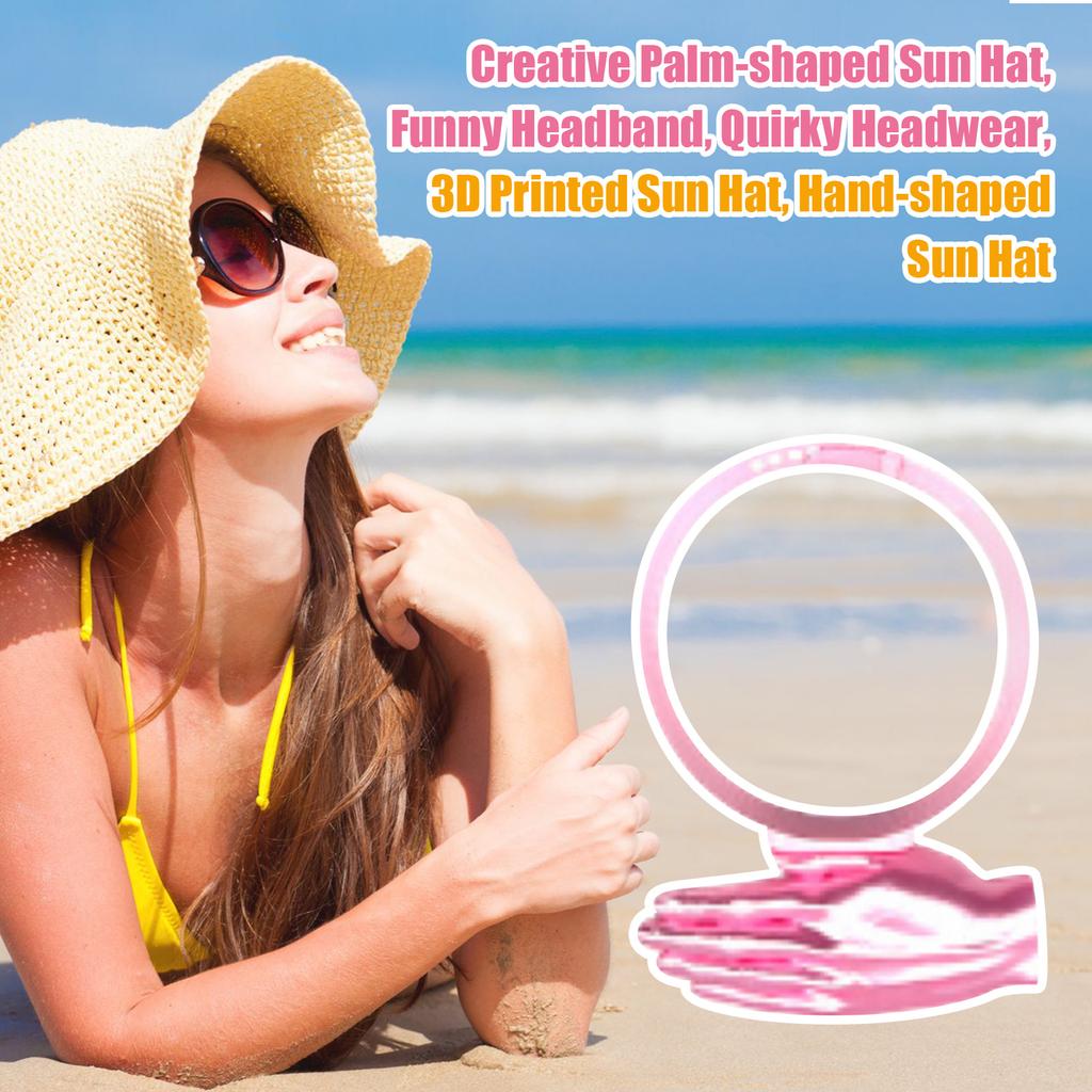 Creative -shaped Sun Hat, Funny Headband, Quirky Headwear, 3D Printed Sun Hat, Hand-shaped Sun Hat
