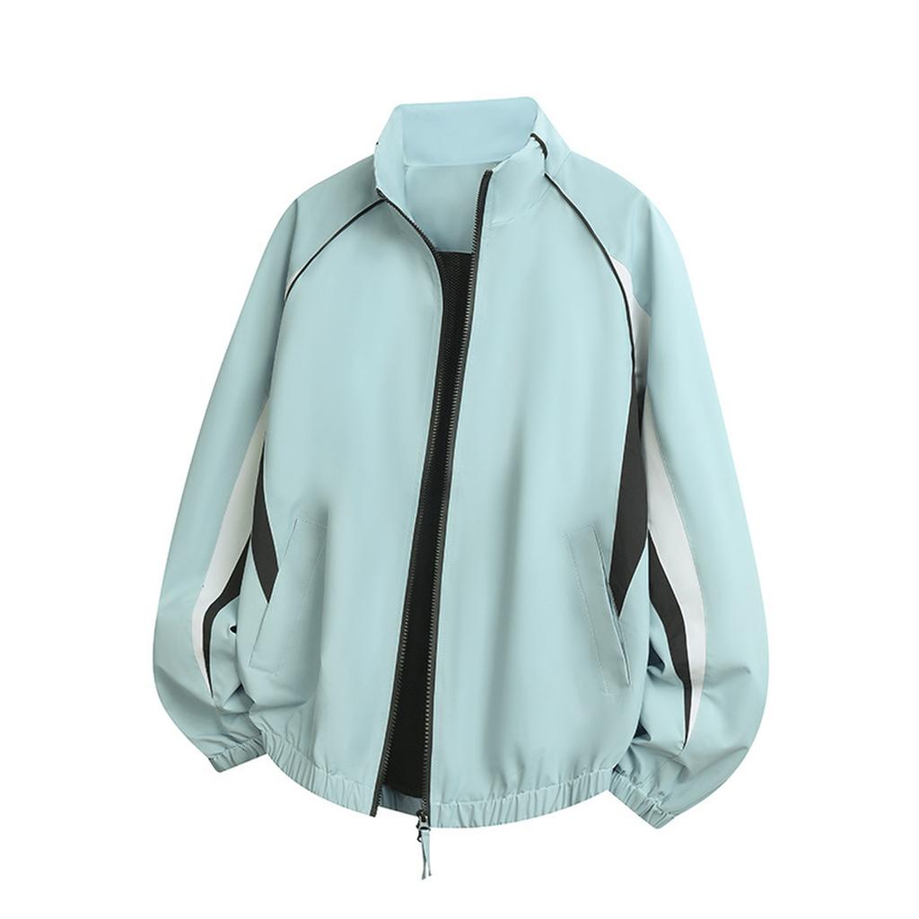 Stitching Sports Stand Collar Jacket Outdoor Cold Windproof Men's Jacket Casual All Fashion Zipper Jacket