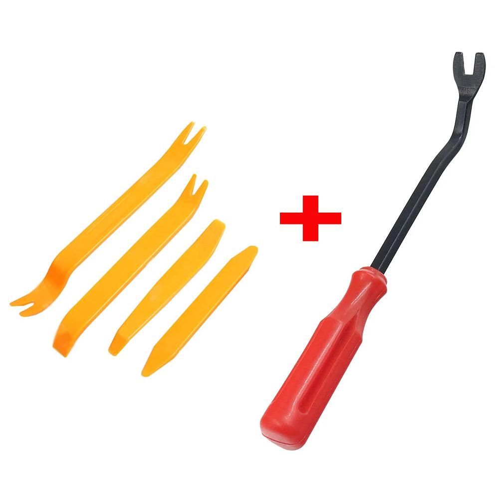 5pcs/Set Car Panel Removal Tool Kit Portable Trim Dash Removal Installer Tool Set Nail Puller Radio Audio Door Pry Repair Clip
