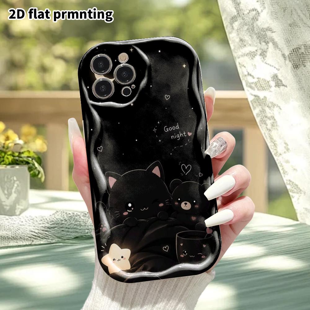 Phone Case: 2D flat, fits iPhone 18, 17, 16, 15, 14, 13, 12Pro protective case, dark cute style, perfect holiday gift for Christmas and Halloween