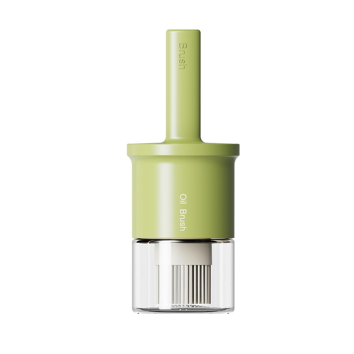 

Интегрированная щетка для мытья бутылок с маслом для барбекю, бытовая щетка для мытья силиконовой масляной бутылки с небольшой масляной кастрюлей для кухни, устойчивая к высоким температурам для выпечки One Size зелёный