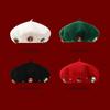 Woolen Christmas Beret Solid Color Painter Hat Artist Hat Wool Beret  Girl