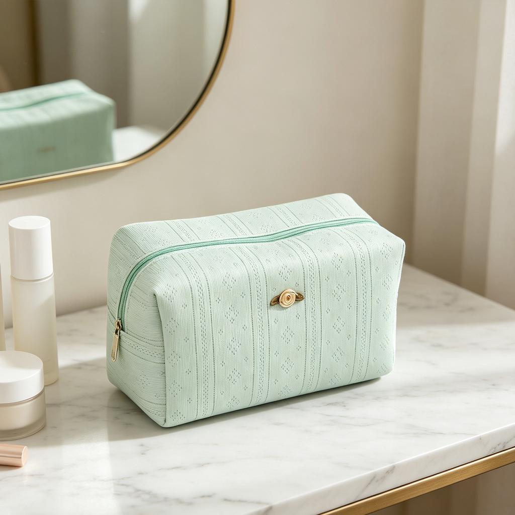 Roses Print Cosmetic Bag Zipper Closure Stylish Storage Bags Portable Organizer for Shopping And Outdoor Family Outings