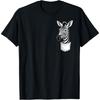 Kids Funny Animal Zebra Pocket Boys Girls Toddler Cute Zoo T-Shirt