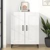 812147 vidaXL Buffet White High Gloss 69.5x34x90 Cm Engineered Wood
