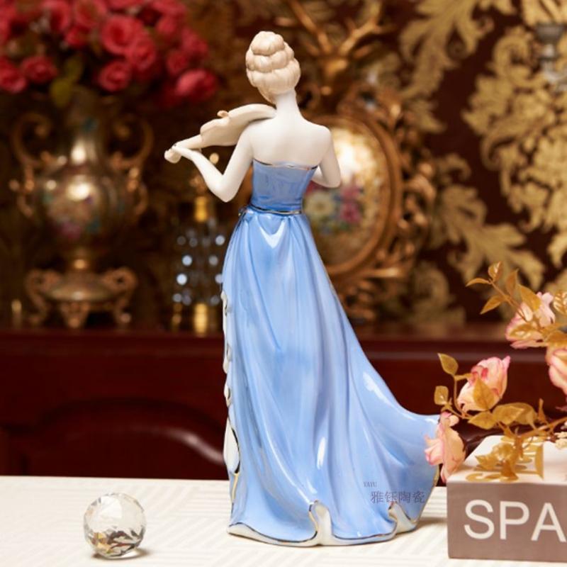 NooLim Figurine elegante Zeițe din ceramică – Statuetă din porțelan pentru decor de nuntă și cadouri pentru casă
