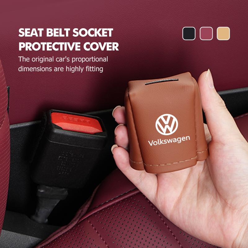 For Volkswagen VW Universal Car Front Seat Belt Buckle Protect Cover Anti Scratch Passat Golf 4 5 6 Tiguan Polo Scirocco Jetta QR9