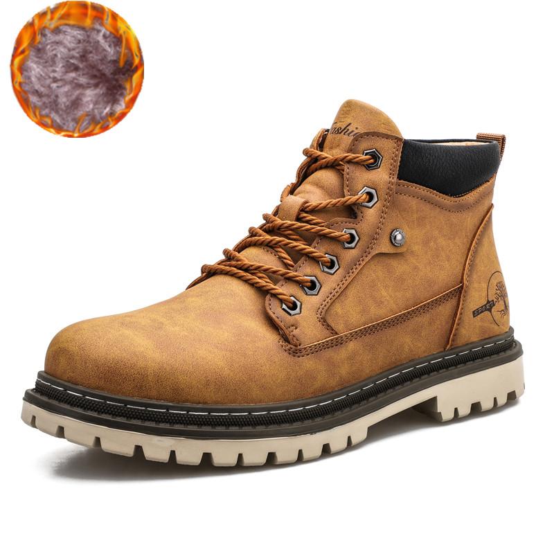 

Fashion Outdoor Boots Luxury Leather Warm Fur Classic Ankle Boots Outdoor Brand Motorcycle Boots Luxury Shoes for Spring and Autumn 2025 47