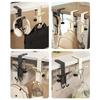 1/2Pcs 2-in1 Adjustable Desk Edge Hook Gaming Headset Desk Hanger Backpack Storage Hanging Hook Holder Punch-free Home Organizer