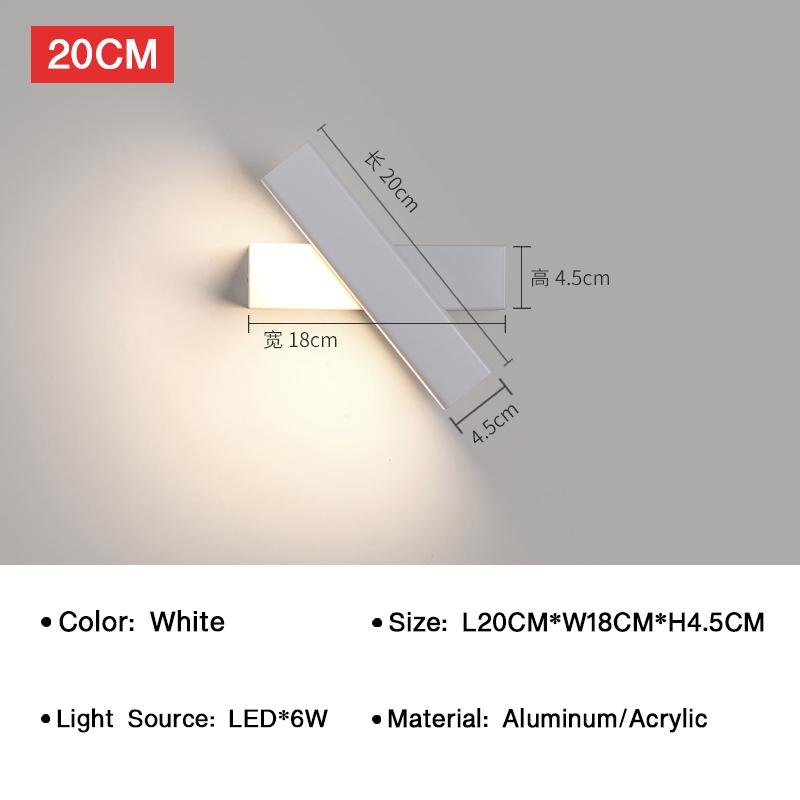 Modern LED Wall Lamp 350° Rotatable Sconce for Bedroom Living Room Bedside Stairs Indoor Home Decoration Lighting Fixture Lustre