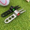 Golf Divot Repair Tool Zinc Alloy Pitchfork Turf Tool Putting Green Fork Groove Cleaner Golf Accessories Enduring