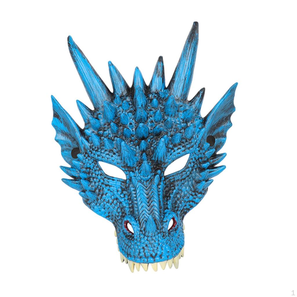 Maska smoka 3D Maski dinozaura Straszna Uniwersalna Akcesoria do kostiumu na Halloween Półtwarz Cosplay