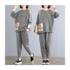 Dámský dvoudílný oblek plus size - Podzimní volný střih pro pohodlí a styl, Perfektní pro zakrytí břišního tuku