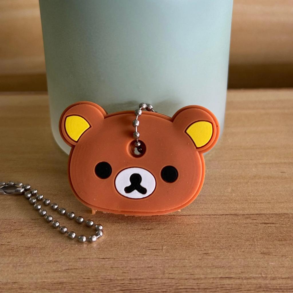 1&2 Pcs Cartoon Keychain Stitch Minnie Key Chains Spider Cartoon Man Cat Key Cover Caps Car Keychain Key Ring Holder Women