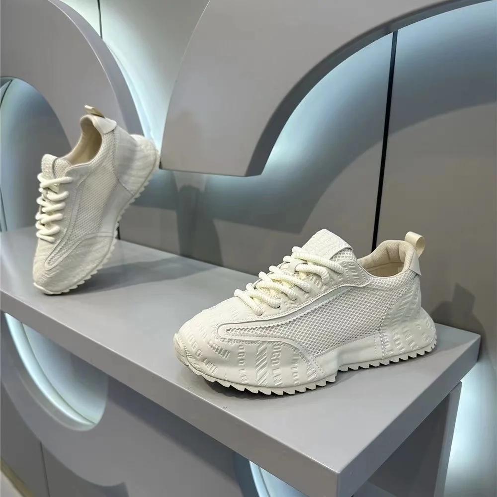 

Кроссовки мужские массивные дизайнерские с увеличенной внутренней платформой для досок, модные повседневные из микрофибры, кожаная сетка, дышащая спортивная обувь 39