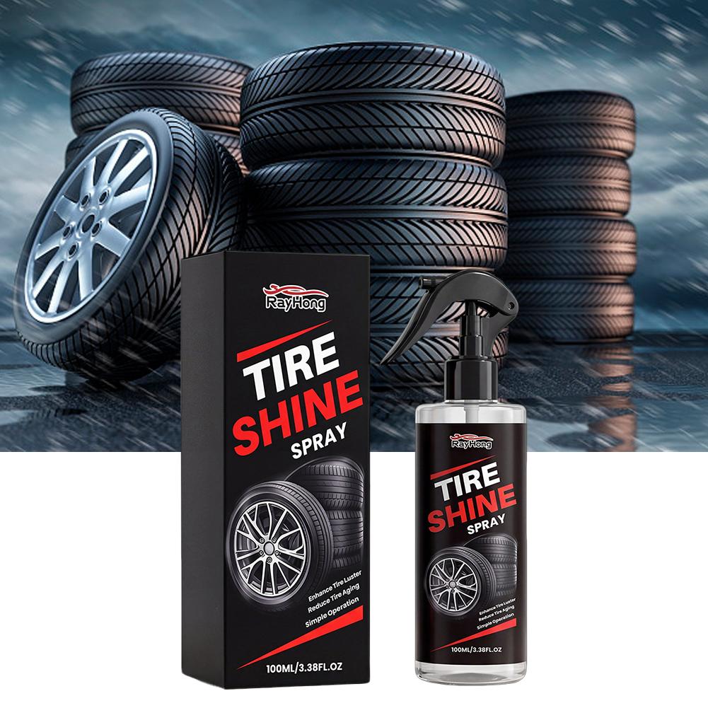 Car Tire Shine Spray and Conditioner Long Lasting Tire Coating Cleaner Car Tire Brightener Spray Extends Tire Service Life