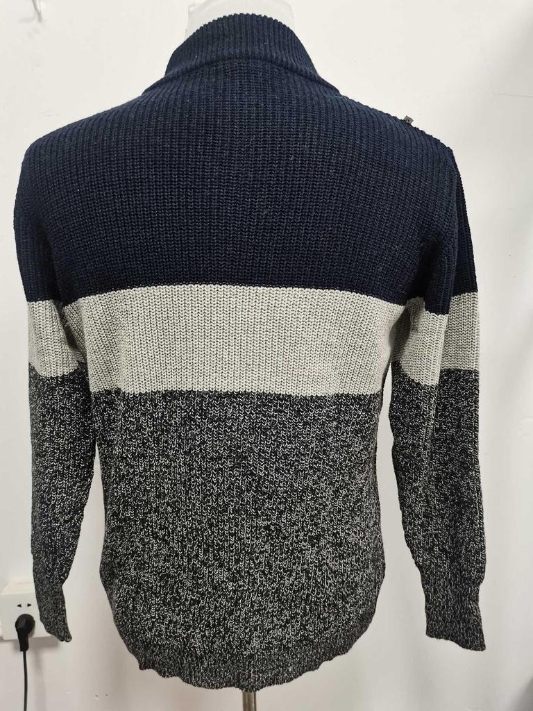 Men's Plus Size Loose Fit Knit Pullover Sweater - Long Sleeve, Casual Autumn/Winter Style