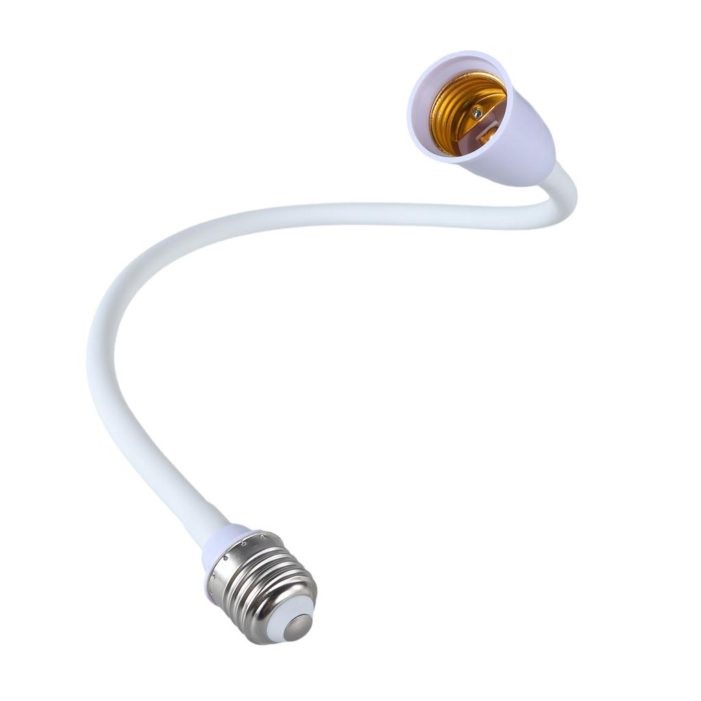 E27 To E27 Light Bulb Socket Adapter with Flexible Gooseneck Adjustable Extender for Home Lighting
