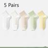 5 Pairs of  Women's Summer Thin Cotton Breathable Mesh Candy Color Boneless Tube Socks