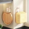 2 Pieces Punch-Free Wash Basin Hooks Wall Mounted Wash Basin Holder Washbasin Organizer  Toilet