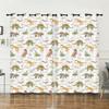 Curtain Cartoon Dinosaur Illustration Curtain Digital Printing Blackout Curtain No Punching